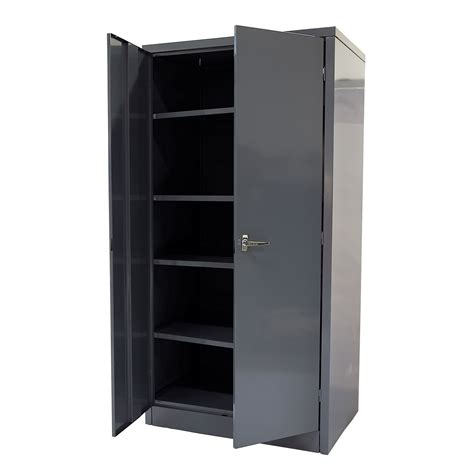 2 Doors Steel Cupboard Filing Cabinet Metal Tall Garage 